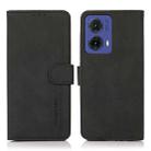 For Motorola Moto G85 KHAZNEH Matte Texture Leather Phone Case(Black) - 1