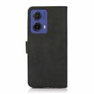 For Motorola Moto G85 KHAZNEH Matte Texture Leather Phone Case(Black) - 3