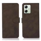 For Motorola Moto G64 5G KHAZNEH Matte Texture Leather Phone Case(Brown) - 1