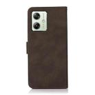 For Motorola Moto G64 5G KHAZNEH Matte Texture Leather Phone Case(Brown) - 3