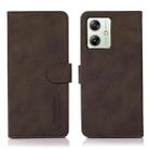 For Motorola Moto G54 India KHAZNEH Matte Texture Leather Phone Case(Brown) - 1