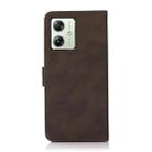 For Motorola Moto G54 India KHAZNEH Matte Texture Leather Phone Case(Brown) - 3