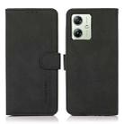 For Motorola Moto G54 India KHAZNEH Matte Texture Leather Phone Case(Black) - 1