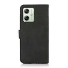 For Motorola Moto G54 India KHAZNEH Matte Texture Leather Phone Case(Black) - 3