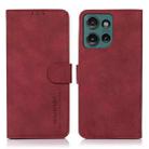 For Motorola Edge 50 5G Global KHAZNEH Matte Texture Leather Phone Case(Red) - 1