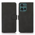 For Motorola Edge 50 5G Global KHAZNEH Matte Texture Leather Phone Case(Black) - 1