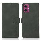 For Motorola Moto G55 5G KHAZNEH Matte Texture Leather Phone Case(Green) - 1