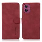 For Motorola Moto G55 5G KHAZNEH Matte Texture Leather Phone Case(Red) - 1