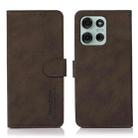 For Motorola Moto G75 5G KHAZNEH Matte Texture Leather Phone Case(Brown) - 1