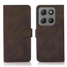 For Motorola Moto G15 4G / G05 KHAZNEH Matte Texture Leather Phone Case(Brown) - 1