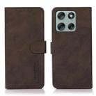 For Motorola Moto G56 5G KHAZNEH Matte Texture Leather Phone Case(Brown) - 1