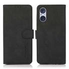 For Sony Xperia 5 V KHAZNEH Matte Texture Leather Phone Case(Black) - 1