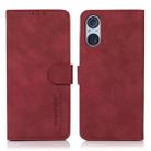 For Sony Xperia 5 V KHAZNEH Matte Texture Leather Phone Case(Red) - 1