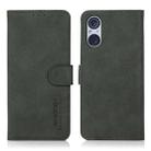 For Sony Xperia 5 V KHAZNEH Matte Texture Leather Phone Case(Green) - 1