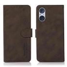 For Sony Xperia 5 V KHAZNEH Matte Texture Leather Phone Case(Brown) - 1