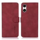For Sony Xperia 10 VI KHAZNEH Matte Texture Leather Phone Case(Red) - 1