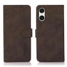 For Sony Xperia 10 VI KHAZNEH Matte Texture Leather Phone Case(Brown) - 1