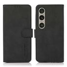 For Sony Xperia 1 IV KHAZNEH Matte Texture Leather Phone Case(Black) - 1