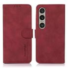 For Sony Xperia 1 IV KHAZNEH Matte Texture Leather Phone Case(Red) - 1