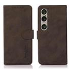 For Sony Xperia 1 IV KHAZNEH Matte Texture Leather Phone Case(Brown) - 1