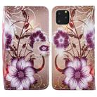 For iPhone 15 Pro Max Painted Pattern Horizontal Flip Leather Phone Case(Lotus) - 1