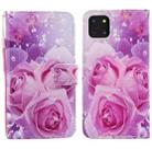 For iPhone 15 Plus Painted Pattern Horizontal Flip Leather Phone Case(Rose) - 1