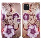 For iPhone 15 Painted Pattern Horizontal Flip Leather Phone Case(Lotus) - 1