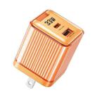 WK WP-U05 Jiltry Series 33W Gallium Nitride USB-C / Type-C + USB Charger, US Plug(Orange) - 1