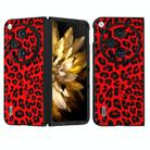 For OPPO Find N3 ABEEL Black Edge Leopard Phone Case(Red Leopard) - 1