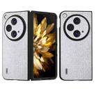 For OPPO Find N3 ABEEL Diamond Black Edge Phone Case(Jewel Silver) - 1