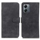 For Motorola Moto G14 4G KHAZNEH Retro Texture Leather Phone Case(Black) - 1