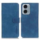 For Motorola Moto G04/G24 KHAZNEH Retro Texture Leather Phone Case(Blue) - 1