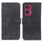 For Motorola Edge 50 Fusion KHAZNEH Retro Texture Leather Phone Case(Black) - 1