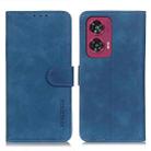 For Motorola Edge 50 Fusion KHAZNEH Retro Texture Leather Phone Case(Blue) - 1