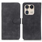 For Motorola Edge 50 Ultra KHAZNEH Retro Texture Leather Phone Case(Black) - 1