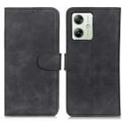 For Motorola Moto G64 5G KHAZNEH Retro Texture Leather Phone Case(Black) - 1