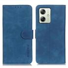 For Motorola Moto G64 5G KHAZNEH Retro Texture Leather Phone Case(Blue) - 1