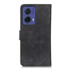 For Motorola Moto G85 KHAZNEH Retro Texture Leather Phone Case(Black) - 3