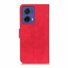 For Motorola Moto G85 KHAZNEH Retro Texture Leather Phone Case(Red) - 3