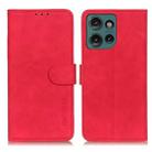 For Motorola Edge 50 KHAZNEH Retro Texture Leather Phone Case(Red) - 1