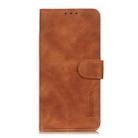 For Motorola Edge 50 KHAZNEH Retro Texture Leather Phone Case(Brown) - 3