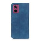 For Motorola Moto G55 5G KHAZNEH Retro Texture Leather Phone Case(Blue) - 3