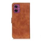 For Motorola Moto G55 5G KHAZNEH Retro Texture Leather Phone Case(Brown) - 3