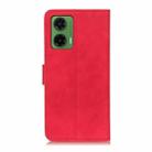 For Motorola Moto G35 5G KHAZNEH Retro Texture Leather Phone Case(Red) - 3