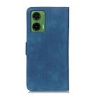 For Motorola Moto G35 5G KHAZNEH Retro Texture Leather Phone Case(Blue) - 3