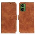 For Motorola Moto G35 5G KHAZNEH Retro Texture Leather Phone Case(Brown) - 1