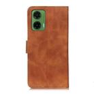 For Motorola Moto G35 5G KHAZNEH Retro Texture Leather Phone Case(Brown) - 3