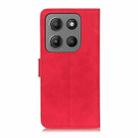 For Motorola Moto G15 4G / G05 KHAZNEH Retro Texture Leather Phone Case(Red) - 3