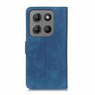 For Motorola Moto G15 4G / G05 KHAZNEH Retro Texture Leather Phone Case(Blue) - 3