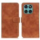 For Motorola Edge 60 Fusion KHAZNEH Retro Texture Leather Phone Case(Brown) - 1
